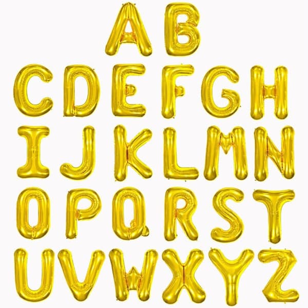 Bokstavsballong Y 40 cm Guld