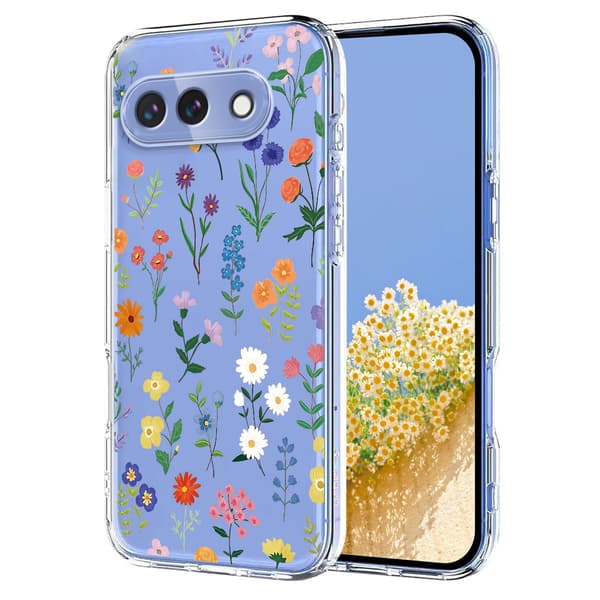 Google Pixel 10a Skal Med Tryck Blommor