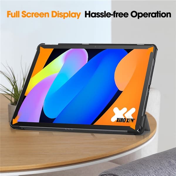 Lenovo Idea Tab Fodral Tri-Fold Läder Grå