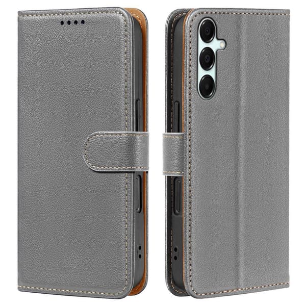 Samsung Galaxy A27 Plånboksfodral Läder Grå