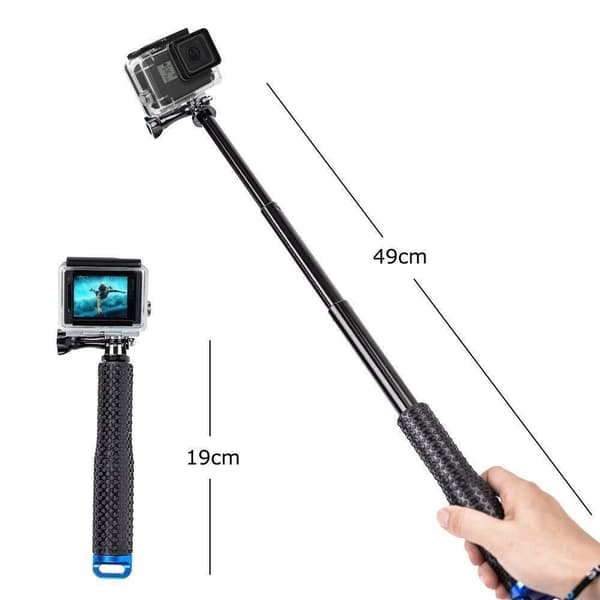 Selfiestick För GoPro Svart