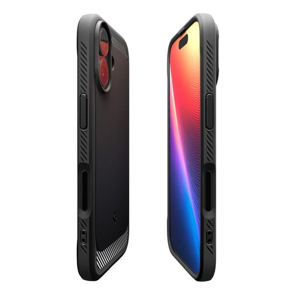 Spigen iPhone 17 Skal MagSafe Rugged Armor Matt Svart