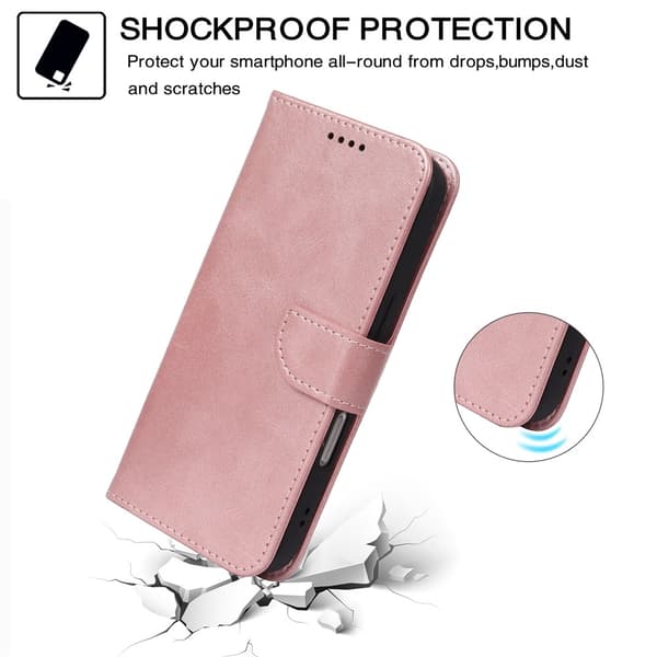 OnePlus 15R Plånboksfodral Läder Roséguld