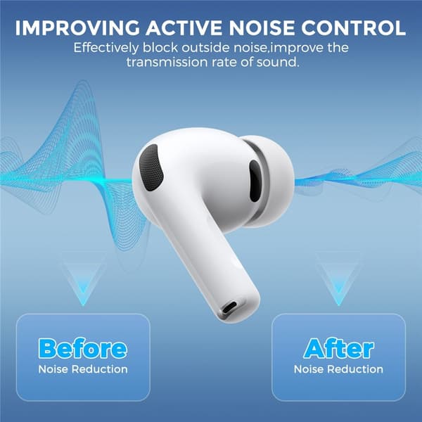 AHASTYLE 3-PACK AirPods Pro 3 Öronpluggar Silikon Vit