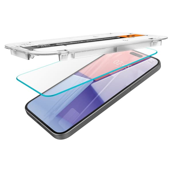 Spigen iPhone 16/15 GLAS.tR "Ez Fit" Skärmskydd