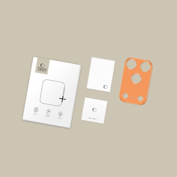 Tech-Protect iPhone 17 Pro Linsskydd CamAlloy Fit+ Cosmic Orange