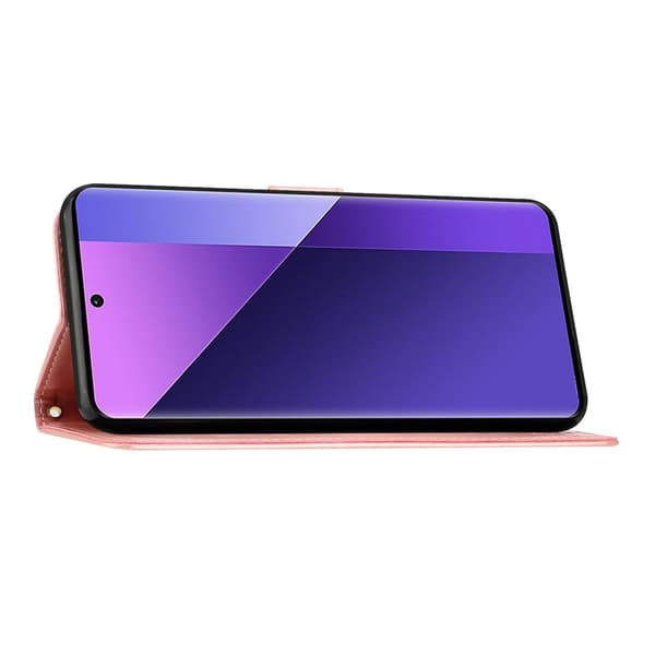 Google Pixel 10a Fodral Med Blommigt Tryck Roséguld