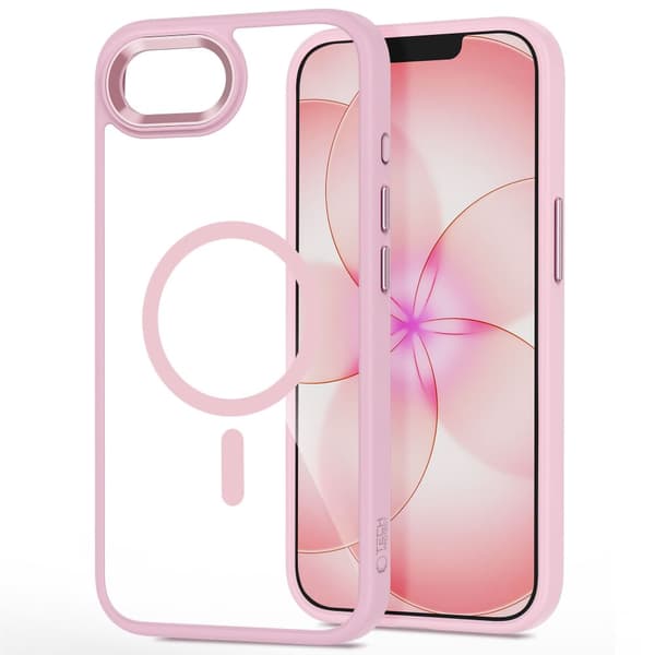 Tech-Protect iPhone 17e/16e Skal MagSafe MagMat Rosa/Transparent