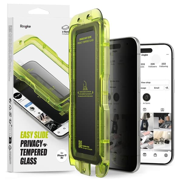 Ringke iPhone Air 2-PACK Easy Slide Skärmskydd Härdat Glas