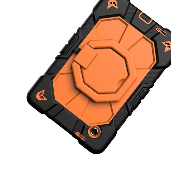 Galaxy Tab A11 Skal Kickstand Shockproof Svart / Orange