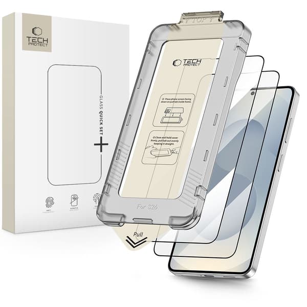 Tech-Protect Galaxy S26 2-PACK Skärmskydd QuickSet+ Härdat Glas