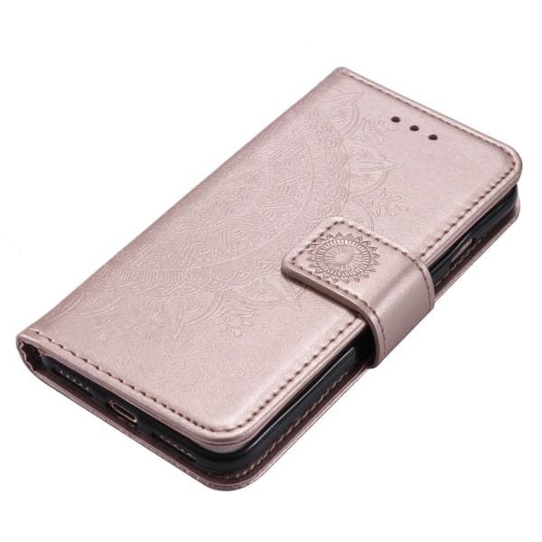 iPhone 17e / 16e Fodral Mandala Läder Roséguld