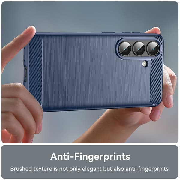 Samsung Galaxy S26 Skal Borstad Stål Textur Blå