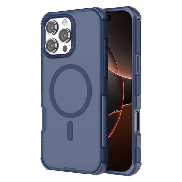 iPhone 16 Pro Max Skal MagSafe Shockproof Hybrid Blå