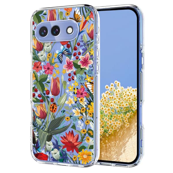 Google Pixel 10a Skal Med Tryck Blommor