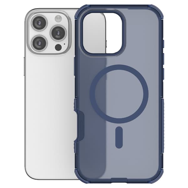 iPhone 16 Pro Max Skal MagSafe Shockproof Hybrid Blå