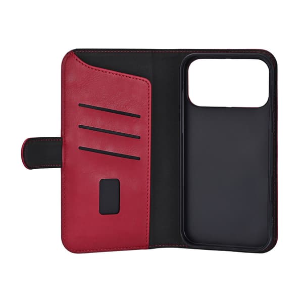 Gear iPhone 17 Pro Max Fodral MagSafe Läder Deep Red