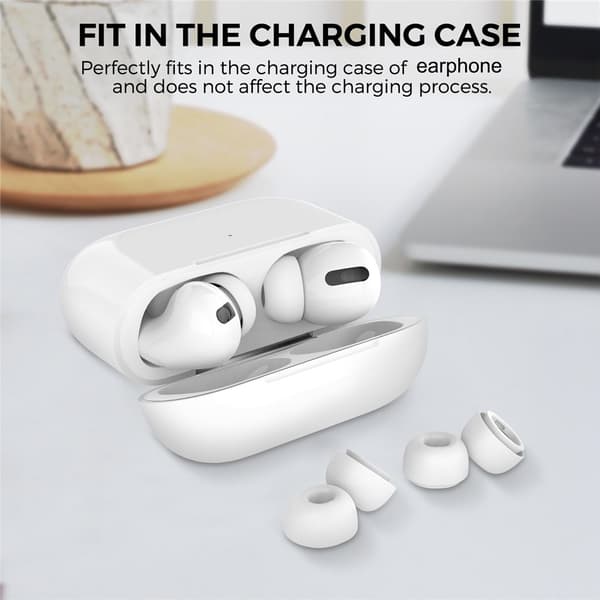 AHASTYLE 3-PACK AirPods Pro 2/1 Öronpluggar Silikon Vit