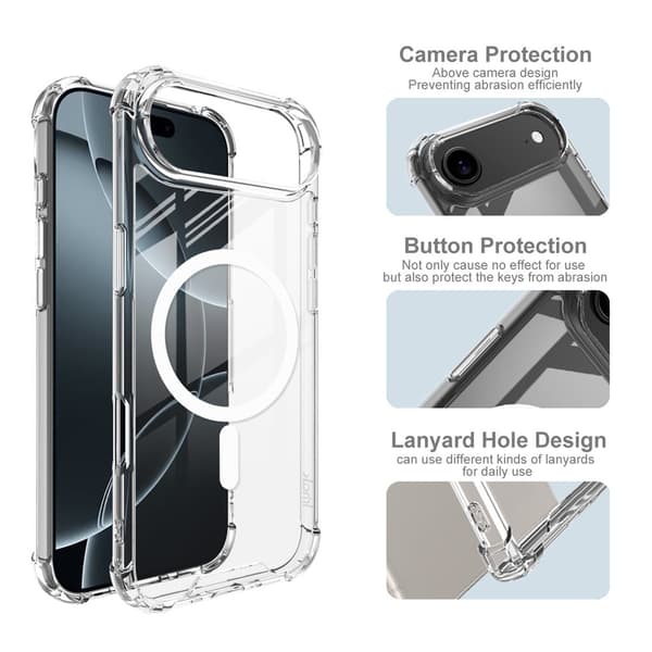 IMAK iPhone Air Skal MagSafe Shockproof Transparent