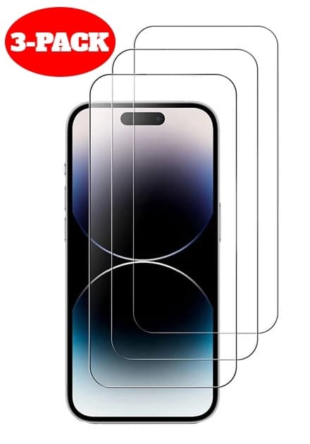 3-Pack iPhone 17/17 Pro Härdat Glas Skärmskydd