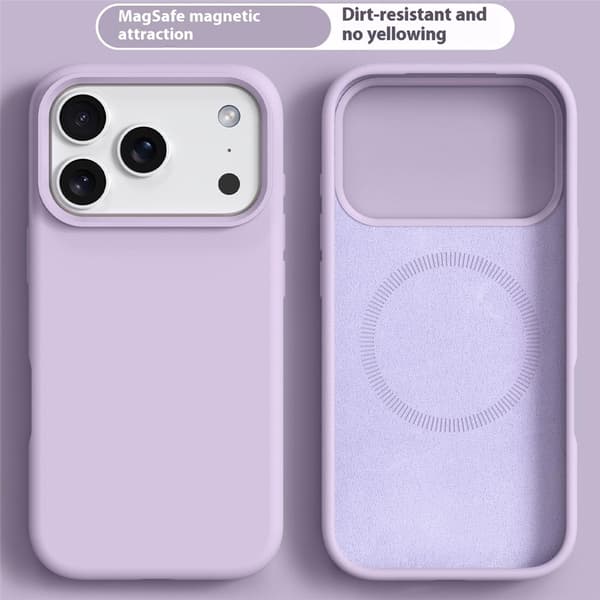 iPhone 17 Pro Max Skal MagSafe Liquid Silikon Lila