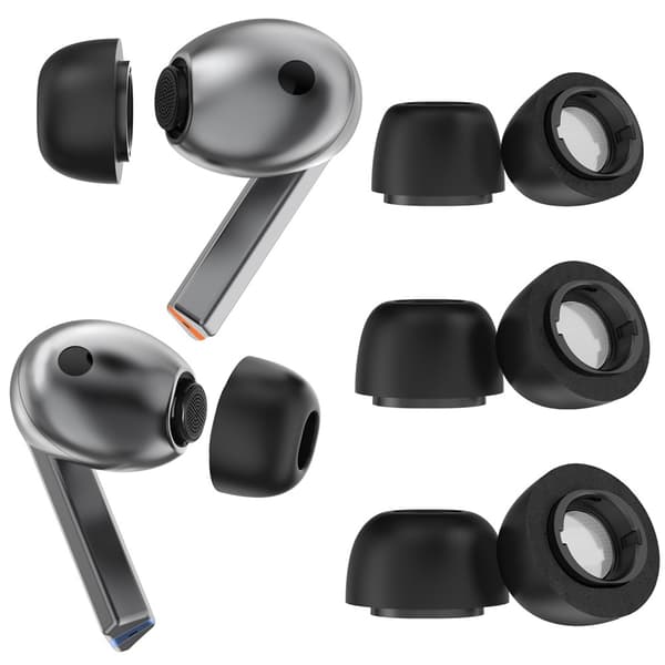 AHASTYLE 3-PACK Öronpluggar För Galaxy Buds 3 Pro Svart