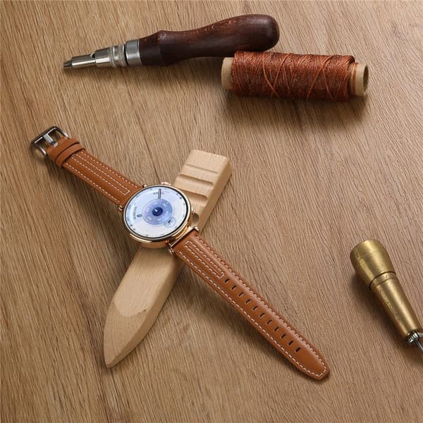Klockarmband 18 mm Äkta Läder Brun