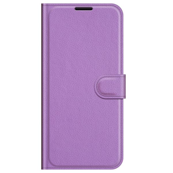 iPhone 13 Pro Fodral Litchi Läder Lila