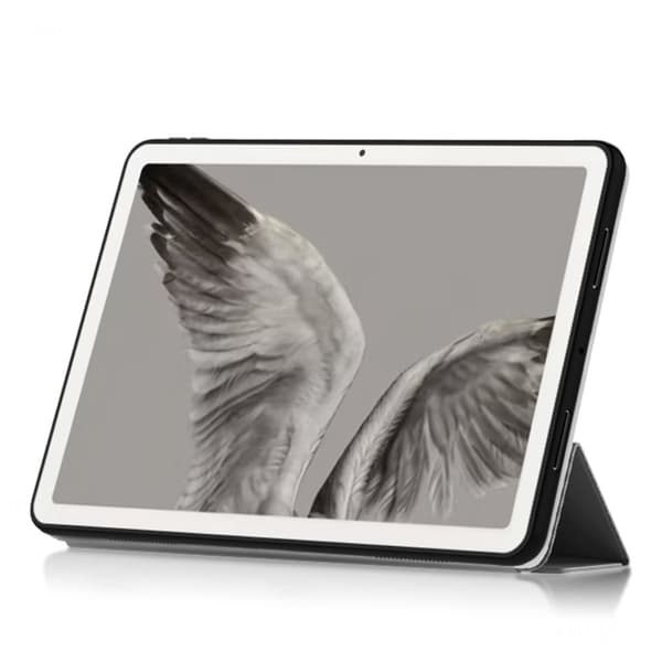 Google Pixel Tablet Fodral Tri-Fold Läder Grå