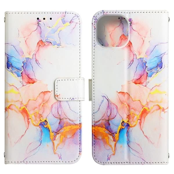 iPhone 14 Plus Fodral Marmor Textur Galaxy Marble White