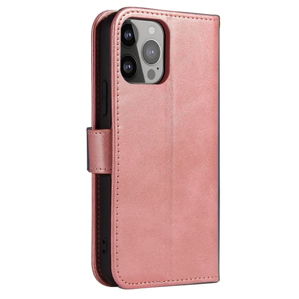 iPhone 13 Pro Max Plånboksfodral Läder Roséguld