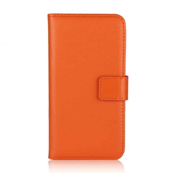Samsung Galaxy A21s - Plånboksfodral I Äkta Läder - Orange