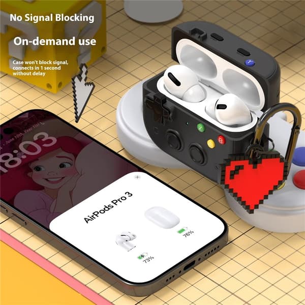 AirPods Pro 3 Skal Game Console Grå