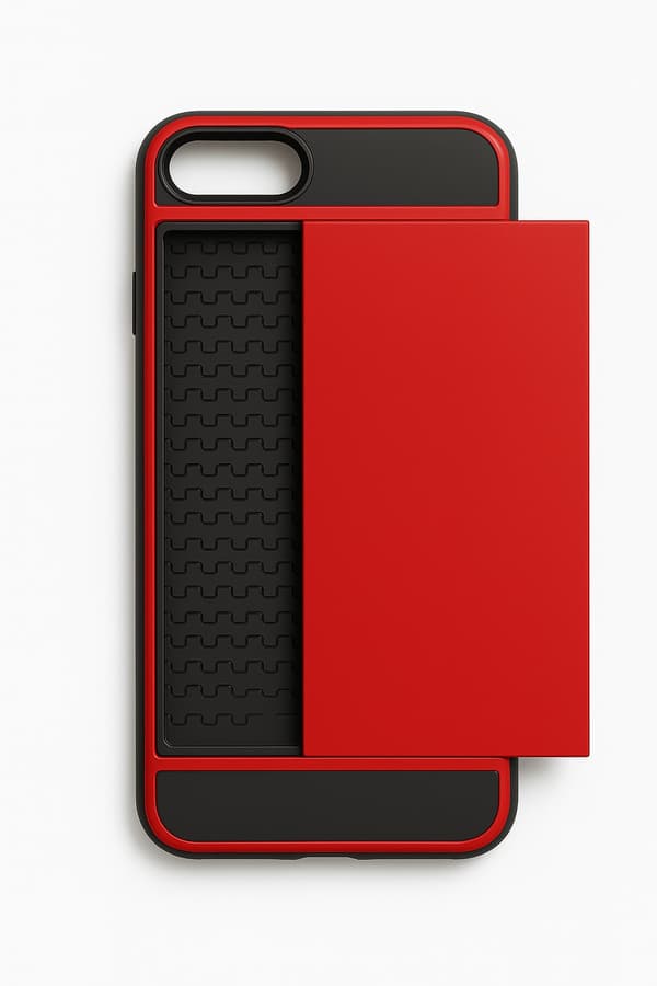 iPhone 7/8 Plus Skal Med Kortfack - Röd