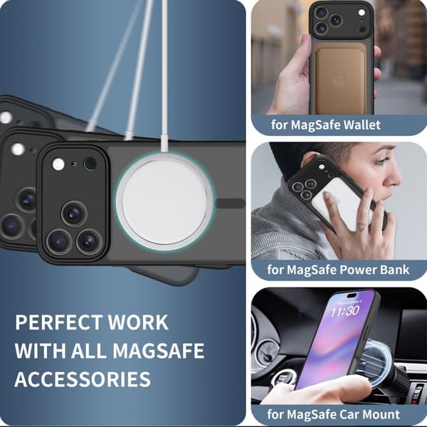 Tech-Protect iPhone 17 Pro Max Skal MagSafe BasicMag Matt Svart