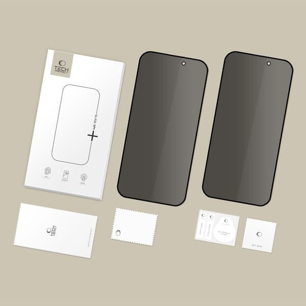 Tech-Protect iPhone 17 Pro Max/16 Pro Max 2-PACK Skärmskydd Härdat Glas Privacy