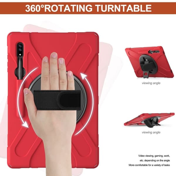 Galaxy Tab S8 Ultra Skal X-Shape Shockproof Kickstand