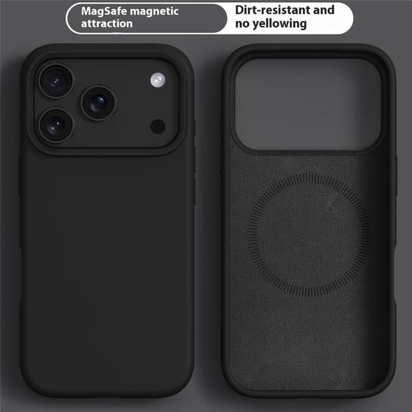 iPhone 17 Pro Max Skal MagSafe Liquid Silikon Svart