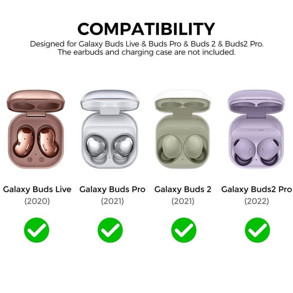 AHASTYLE Galaxy Buds 2/Pro/Live Skal Diamond Rosa