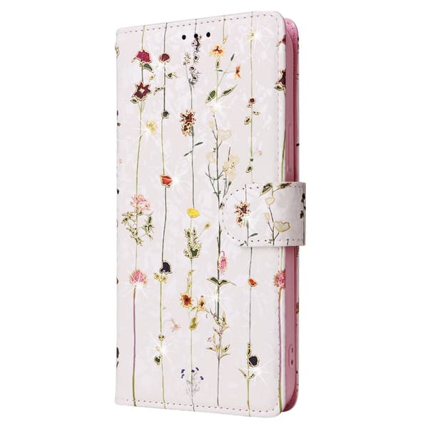 iPhone 16 Pro Fodral RFID Läder Små Blommor