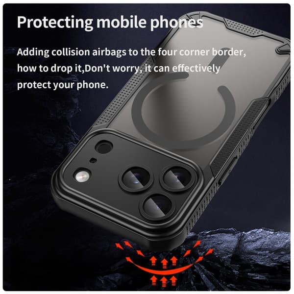 iPhone 17 Pro Max Skal MagSafe Hybrid Armor Svart