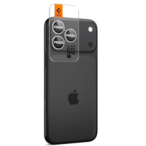 Spigen iPhone 17 Pro/Pro Max/16 Pro/Pro Max 2-PACK Linsskydd GLAS.tR "Ez Fit"