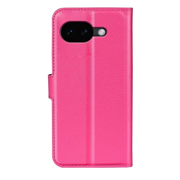 Google Pixel 10a Fodral Litchi Läder Rosa