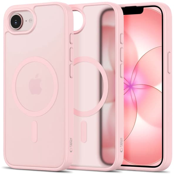 Tech-Protect iPhone 17e / 16e Skal MagSafe BasicMag Matte Soft Pink