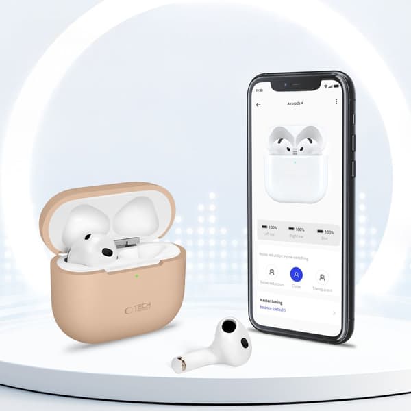 Tech-Protect AirPods 4 Skal Silikon Crayon Grey