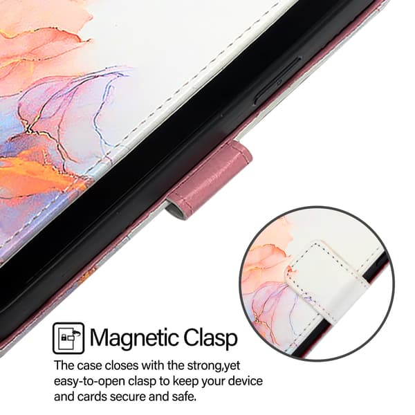 OnePlus 15 Fodral Läder Marmor Vit