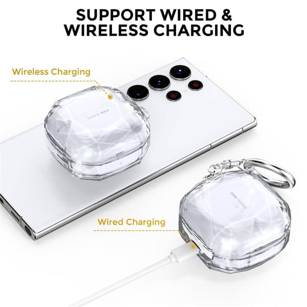 AHASTYLE Galaxy Buds 2/Pro/Live Skal Diamond Rosa