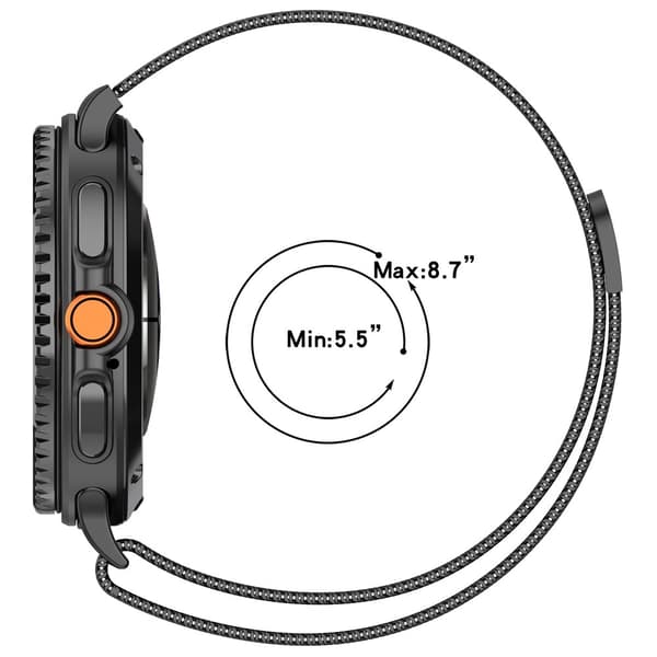 Galaxy Watch 8 46/44/40 mm Armband Milanese Loop Grå