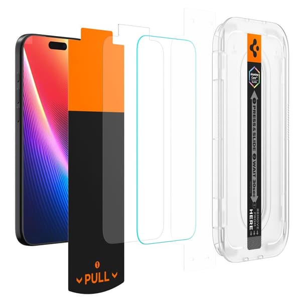 Spigen iPhone 18 Pro Max/17 Pro Max/16 Pro Max Skärmskydd GLAS.tR "Ez Fit Pro"