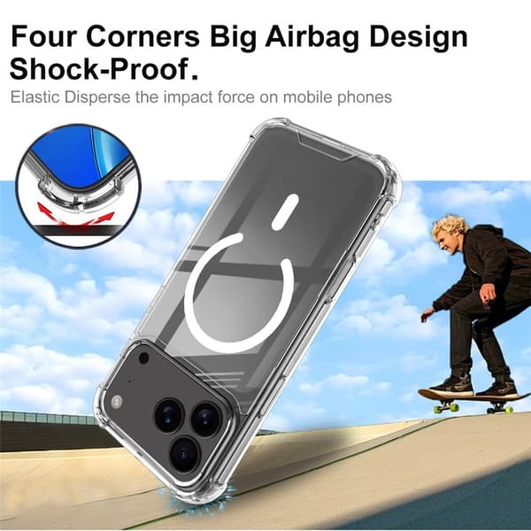 IMAK iPhone 17 Pro Skal MagSafe Shockproof Transparent